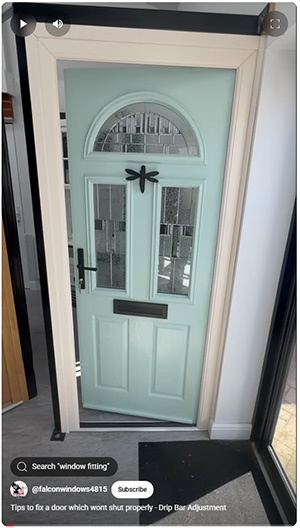 Tips to fix a door which wont shut properly - Drip Bar Adjustment